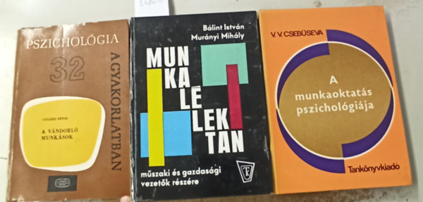 3 db Psziho: Munkallektan mszaki s gazdasgi vezetk rszre +A vndorl munksok +A munkaoktats pszicholgija