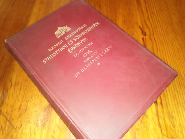 Budapest sz�kesf�v�ros statisztikai �s k�zigazgat�si �vk�nyve 1928