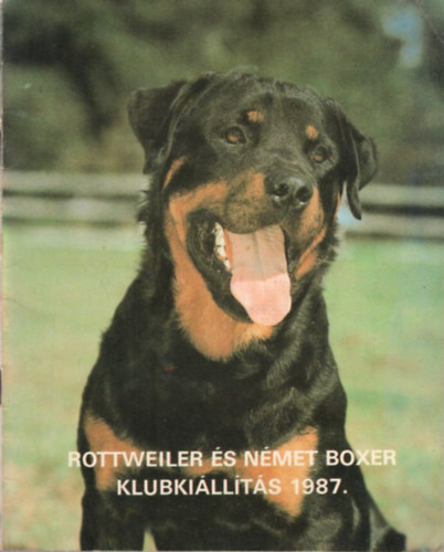 Rottweiler s Nmet boxer Klubkillts 1987. szeptember 26. Szentendre