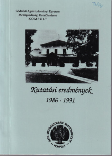 Kutat�si eredm�nyek Kompolt, 1986-1991