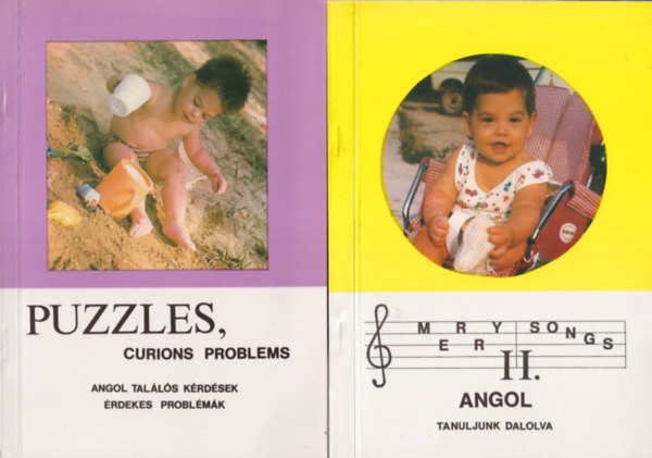 4 db angol nyelvknyv: Merry songs II. Angol + Puzzles, curions problems + Angol trfk anekdotk IV. + Angol trfk anekdotk V.