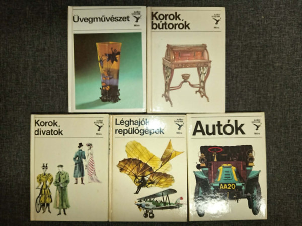 (5db) Kolibri k�nyvcsomag: Aut�k + L�ghaj�k, rep�l�g�pek + Korok divatok + korok, b�torok + �vegm�v�szet