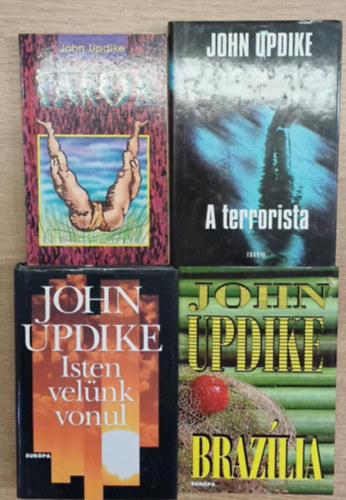 4 db John Updike k�tet: P�rok - A terrorista - Isten vel�nk vonul - Braz�lia