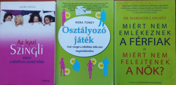3db N�cis k�nyv: Mi�rt nem eml�keznek a f�rfiak �s mi�rt nem felejtenek a n�k?+Az igazi szingli+Oszt�lyoz� j�t�k