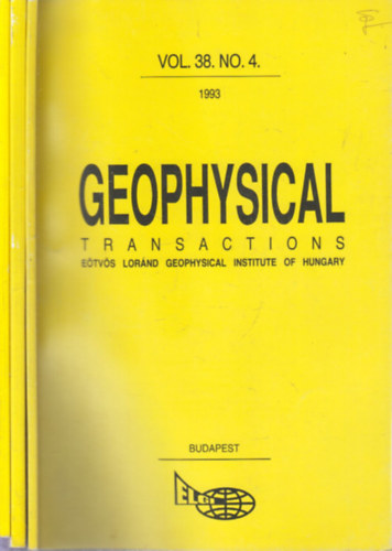 Hegybr Zsuzsanna  (szerk.) - Geophysical Transactions Vol. 38. No. 1-4. (3 ktetben)