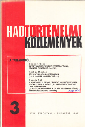 Hadtrtnelmi kzlemnyek XXIX. vfolyam 3. szm - Rttky Gyrgy kuruc ezereskapitny, franciagenerlis, Tli hadjrat a Krptokban, A Voronyezsi front tmad hadmveletnek elksztse a nmet "B" hadseregcsoport dli szrnynak