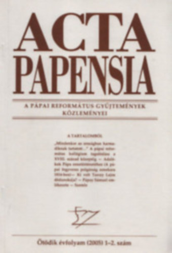 Acta Papensia V.
