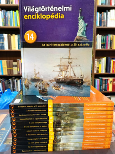 Vil�gt�rt�nelmi enciklop�dia 1-14-ig / 9-es k�tet hi�nyzik/ 13 darabos K�NYVMENT� AJ�NLAT