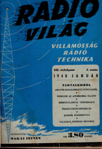 R�di�vil�g - Villamoss�g r�di�technika 1948 �vfolyam teljes