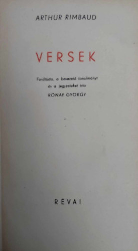 Versek (Rimbaud)