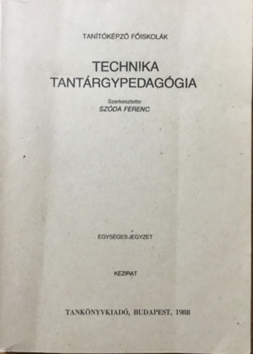 Technika tantrgypedaggia (kzirat)