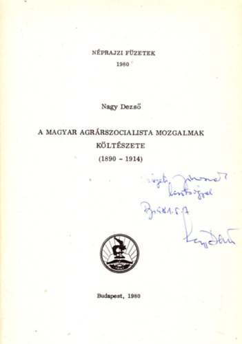 A magyar agrrszocialista mozgalmak kltszete 1890-1914