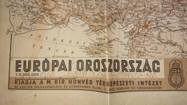 Eurpai Oroszorszg (1942) 1:5000000 mretarny trkp