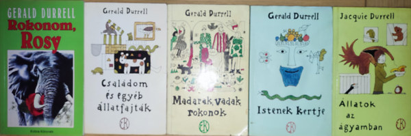 Jacquie Durrell Gerald Durrell - 5db Gerald Durrell s Jacquie Durrell regny - Jacquie Durrell-llatok az gyamban, Gerald Durrell-Rokonom, Rosy, Csaldom s egyb llatfajtk, Madarak, vadak, rokonok, Istenek kertje