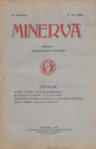 Minerva II. vfolyam 6-10. szm