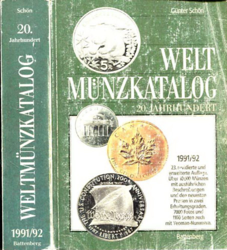 Gnter Schn - Weltmnzkatalog 20. Jahrhundert - 23. revidierte und erweiterte Auflage 1991/92