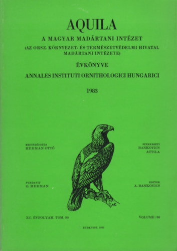 Aquila - A Magyar Madrtani Intzet vknyve 1983 (XC. vf. Vol. 90.)