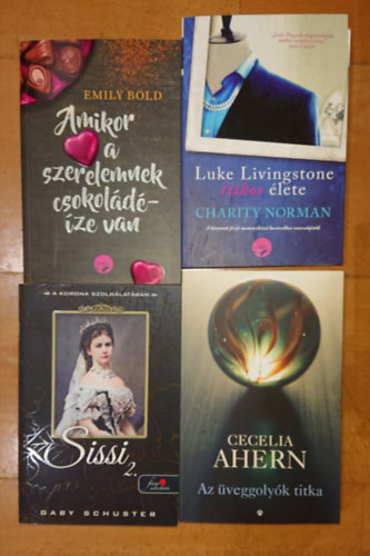 4 romantikus knyv: Az veggoly titka, Amikor a szerelemnek csokoldze van, Luke Livingstone titkos lete, Sissi 2.