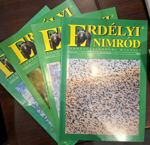 4 db Erd�lyi Nimr�d - Term�szetv�delmi Magazin - 2002. j�lius-augusztus, (4. �vfolyam 4. sz�m) + 2002. m�rcius-�prilis (4. �vfolyam 2. sz�m) + 2002. m�jus-j�nius (4. �vfolyam 3. sz�m) + 2002. november-december (4. �vfolyam 6.sz�m)