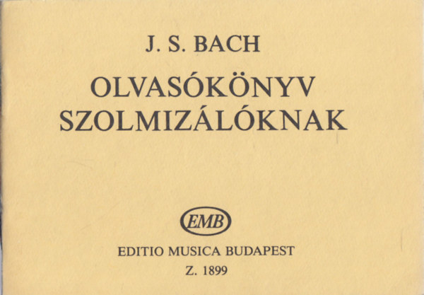 J. S. Bach - Olvasknyv szolmizlknak