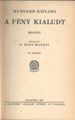 A f�ny kialudt