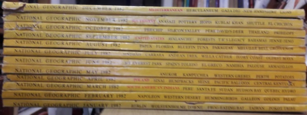 National Geographic: 1982. Vol. 161, No. 1,2,3,4,5,6, Vol. 162, No. 1,2,3,4,5,6