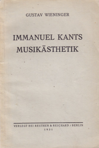 Immanuel Kants Musiksthetik