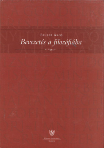 Bevezet�s a filoz�fi�ba (reprint)