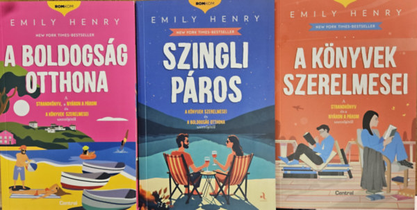 3 db Emily Henry K�L�NLEGES, �LDEKOR�LT KIAD�S� romantikus reg�ny: A boldogs�g otthona (K�l�nleges kiad�s) + A k�nyvek szerelmesei - (K�l�nleges kiad�s) + Szingli p�ros - (K�l�nleges kiad�s)