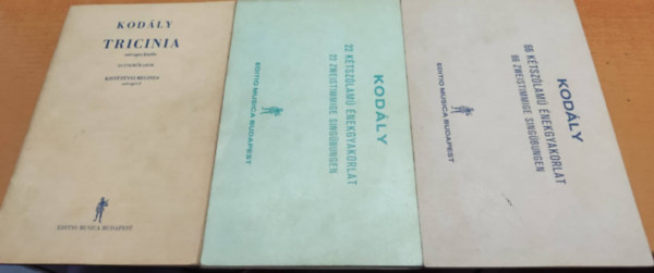 3 db Kod�ly Zolt�n: 22 k�tsz�lam� �nekgyakorlat + 66 k�tsz�lam� �nekgyakorlat + Tricinia