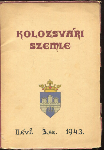 Kolozsv�ri Szemle II. �vfolyam 1. sz.