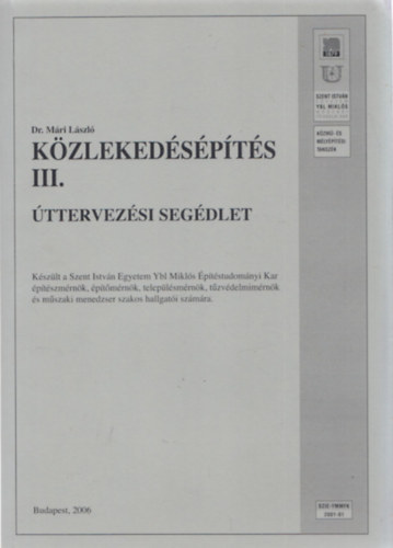 Kzlekedspts III. ttervezsi segdlet