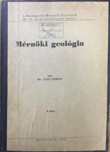 Dr. Papp Ferenc - Mrnki geolgia
