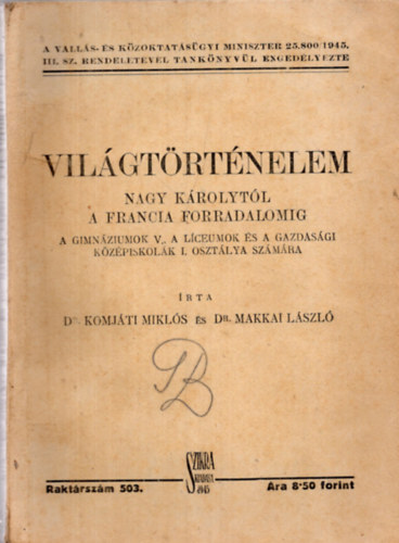 Vil�gt�rt�nelem Nagy K�rolyt�l a francia forradalomig