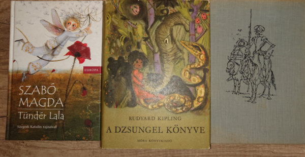 3 klasszikus mesekönyv: A dzsungel könyve, Don Quijote, Tündér Lala