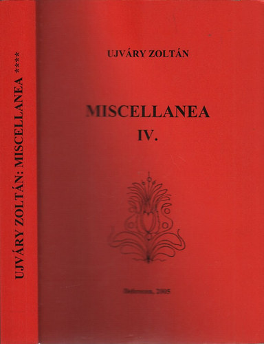 Miscellanea IV. (Folklr s etnogrfia 103.)