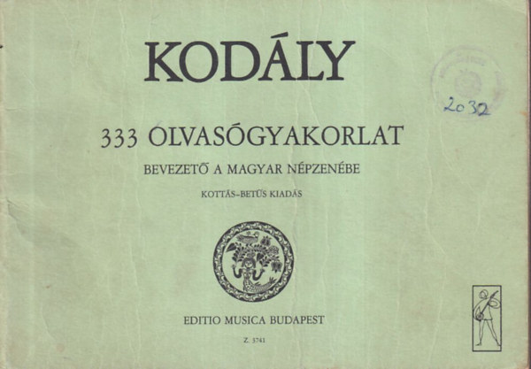 333 olvasgyakorlat - Bevezet a magyar npzenbe (kotts-bets kiads)