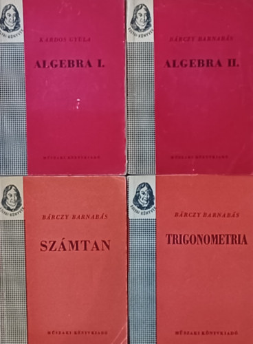 Bolyai-knyvek 4 db: Szmtan + Algebra I-II. + Trigonometria