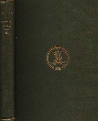 Knig Gyula  (szerk.) - Mathematikai s Termszettudomnyi rtest XIV. ktet (1896)