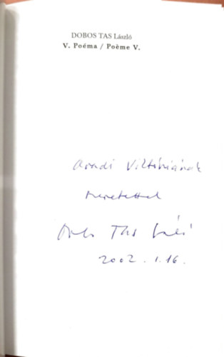 V. Po�ma -Po�me V. �nnepi vers az ezredfordul�ra (magyar-francia ny.))