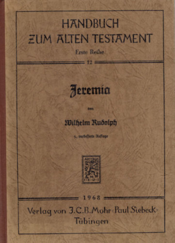 Jerema -Handbuch zum Alten Testament