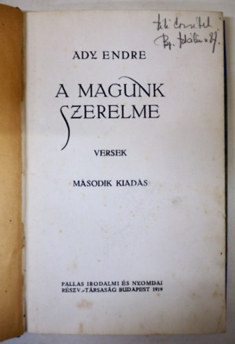A maguk szerelme 1919 (2. kiads)