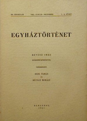 Egyhztrtnet III. vfolyam 1-4. fzet