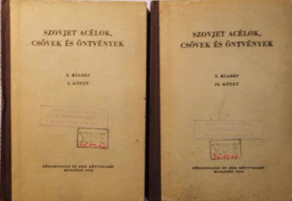 Kondoray Egon - Dr. Pomothy Bla - Szovjet aclok, csvek s ntvnyek 3. kiads I-II.