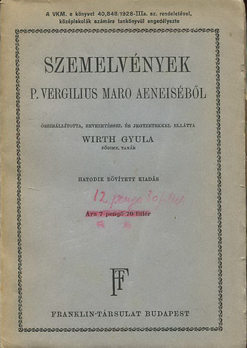 Szemelv�nyek P. Vergilius Maro Aeneis�b�l