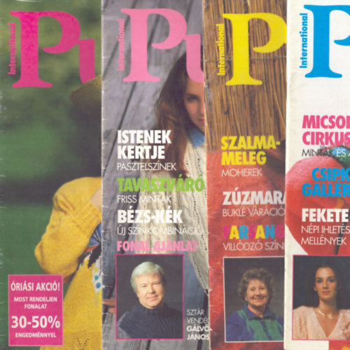 4 db Pulli kzimunka magazin: 1993. janur, februr, mrcius + 1993/4 nyr