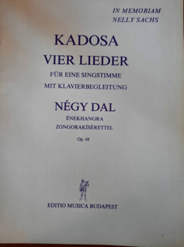 Vier lieder (fr eine singstimme mit klavierbegleitung) - Ngy dal