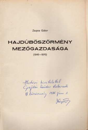 Gal Endre - A magyarorszgi knyvnyomtats 500 ves vforduljn 1473-1801-1973- dediklt