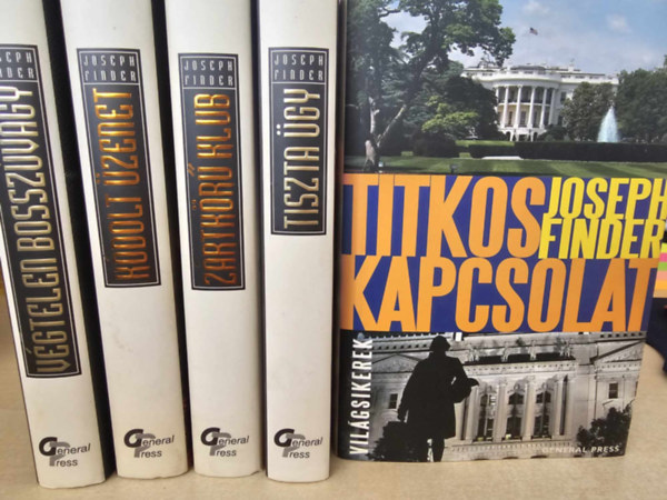Joseph Finder - Joseph Finder knyvcsomag (5db knyv) Knyvment ajnlat / Vilgsikerek (Vgtelen bosszvgy + Kdolt zenet + Zrtkr klub + Titkos kapcsolat + Tiszta gy)