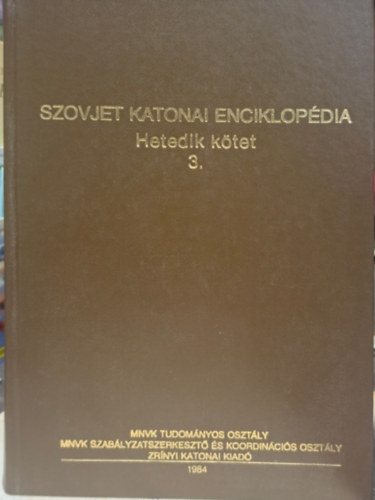 Szovjet katonai enciklop�dia VII / 3. SZ-ZS